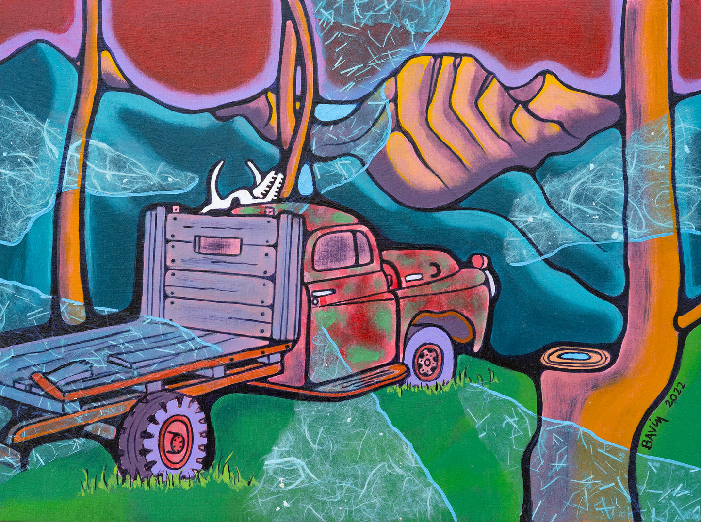 Roko’s Red Truck, Wilmer - Archival Print