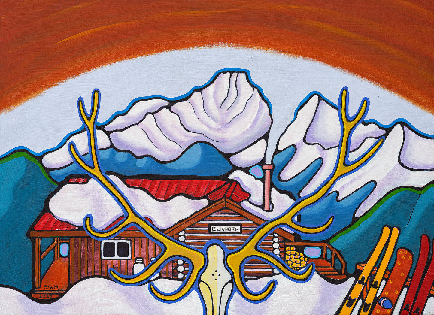 *NEW* The Elkhorn Cabin & Mt. Nelson, Panorama - Archival Print