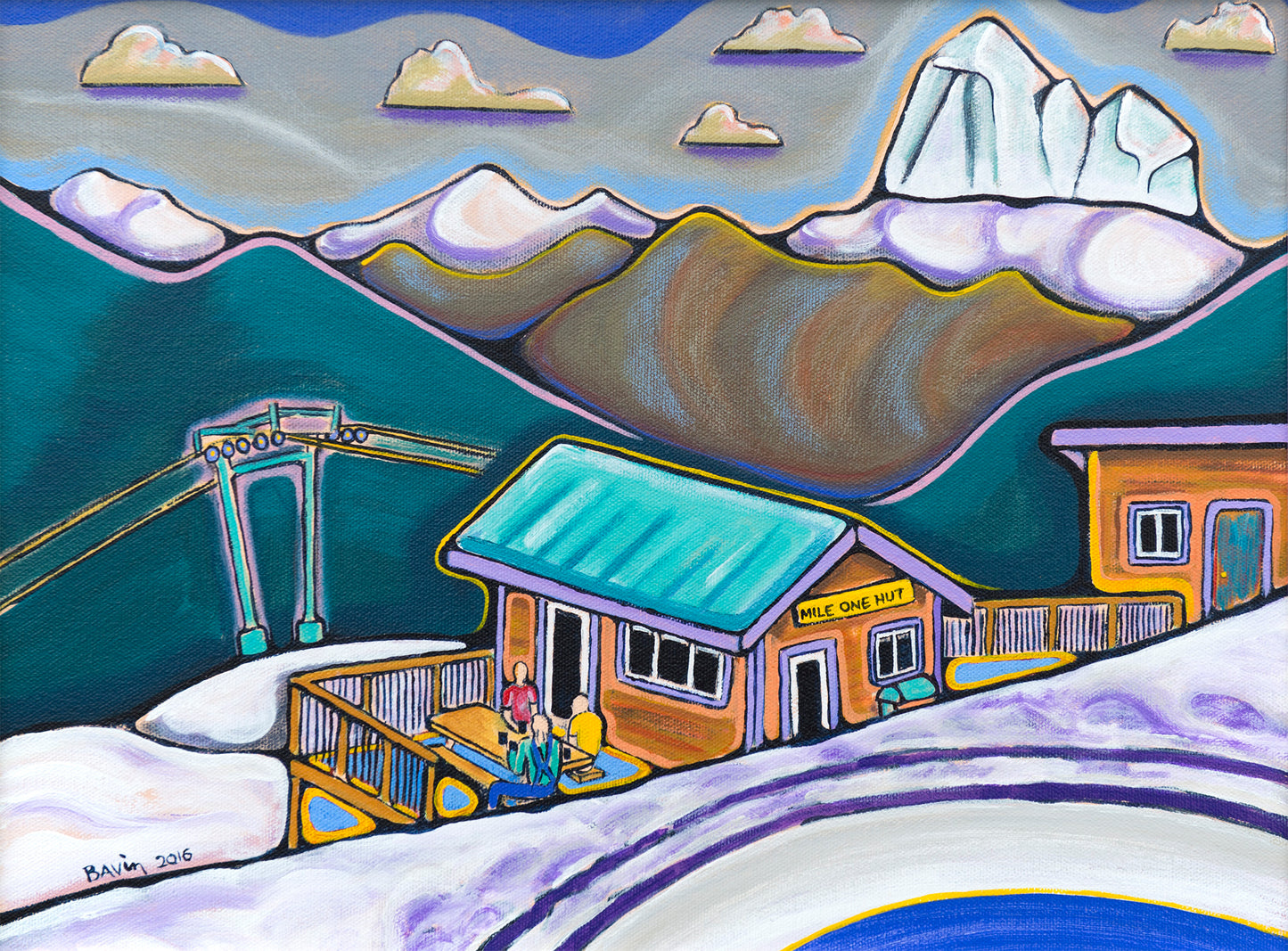 Mile One Hut - Pano - Archival Print