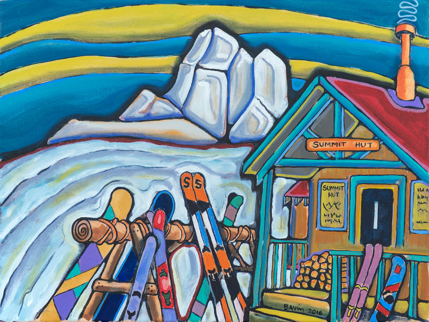 Pano Summit Hut - Archival Print