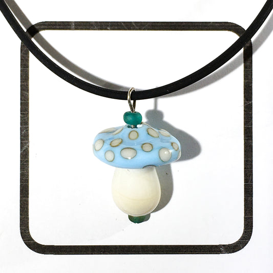 Glass Mushroom Necklace - [#2034]