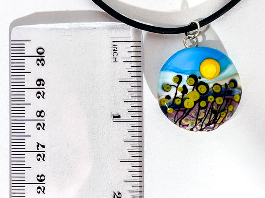 Glass Landscape Necklace - [#2534]