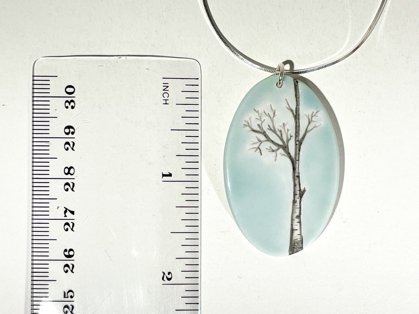 Porcelain Birch Tree Necklace - [STN7074]