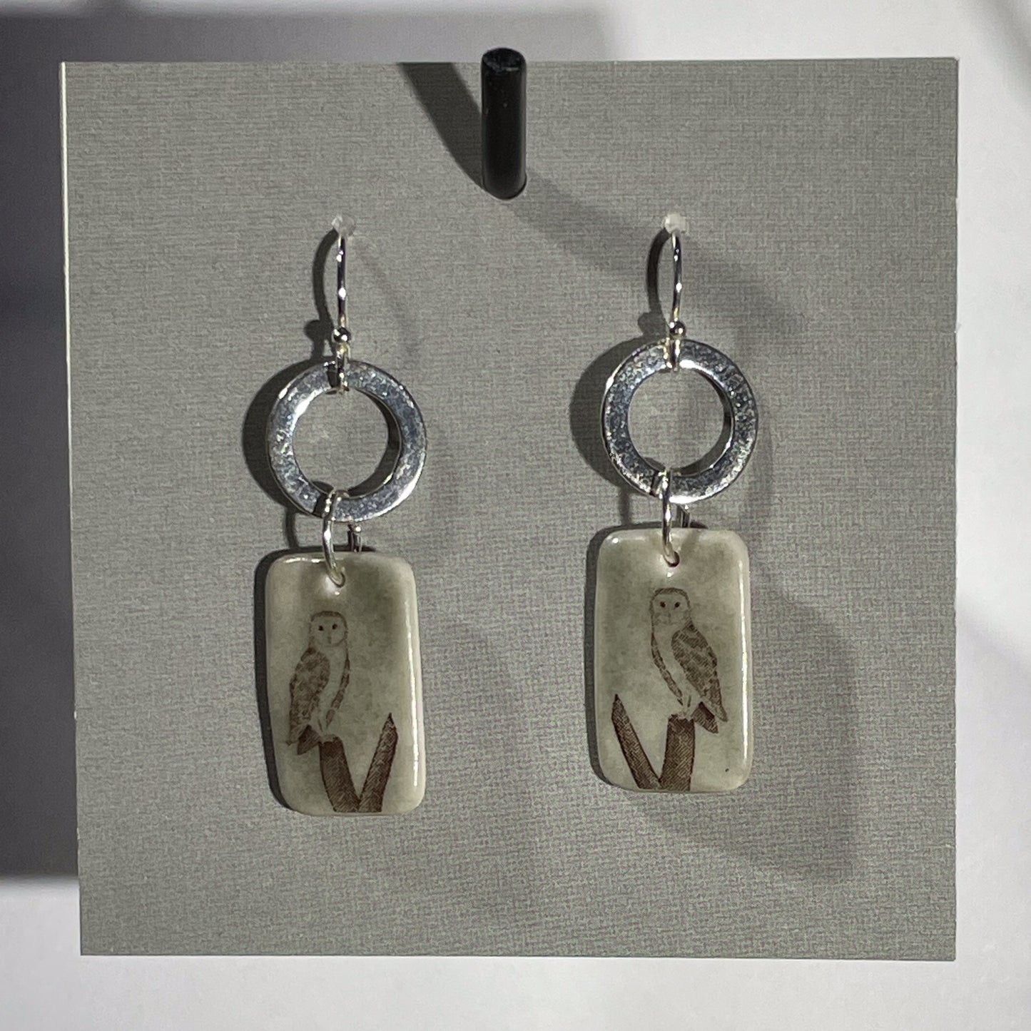 Porcelain Owl Earrings - [ST7062]