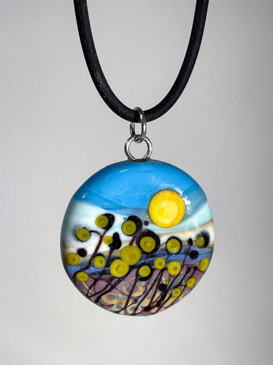 Glass Landscape Necklace - [#2534]