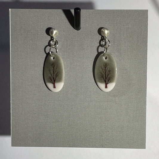 Porcelain Tree Earrings - [ST7061]