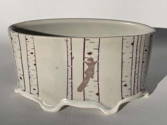 “Winter Birch” - Porcelain Centrepiece Vase [8106]