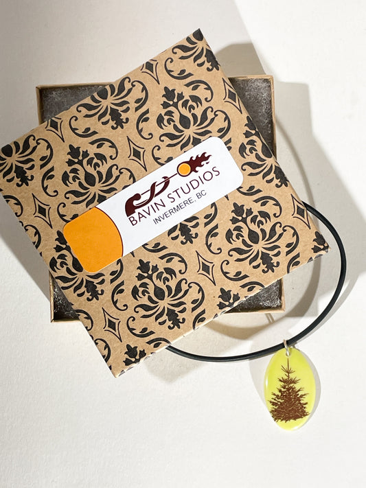 Porcelain Spruce Tree Necklace - [ST4005]