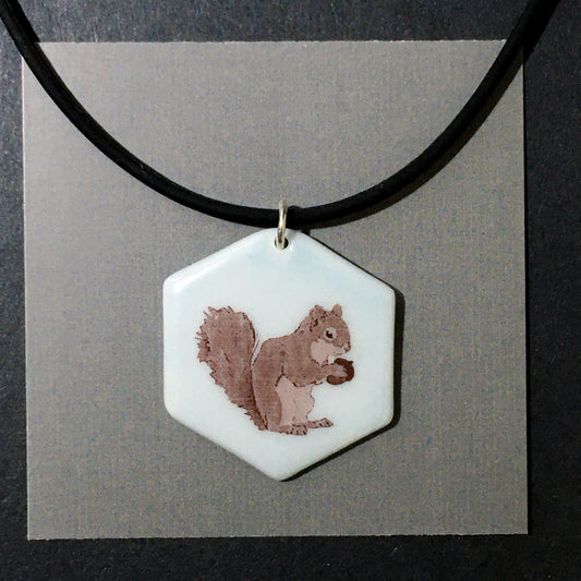 Porcelain Squirrel Necklace - [ST4108]