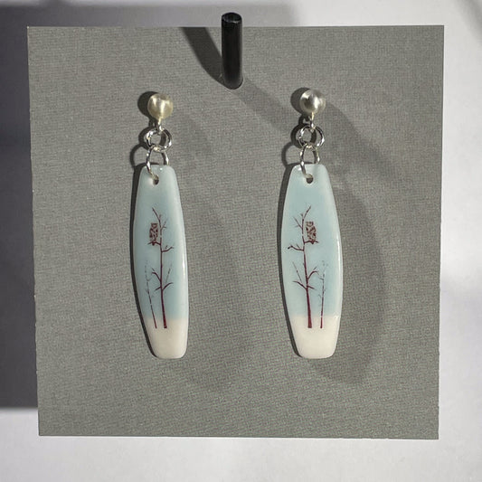 Porcelain Owl Earrings - [ST7073]