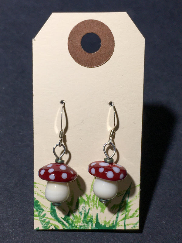 Glass Mushroom Earrings - [TN8001]
