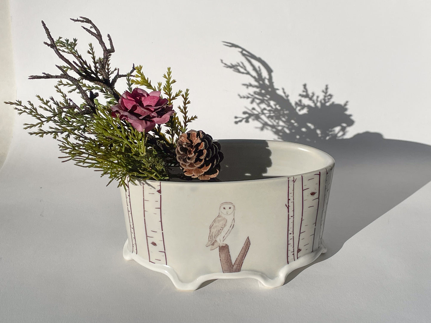 “Winter Birch” - Porcelain Centrepiece Vase [8106]