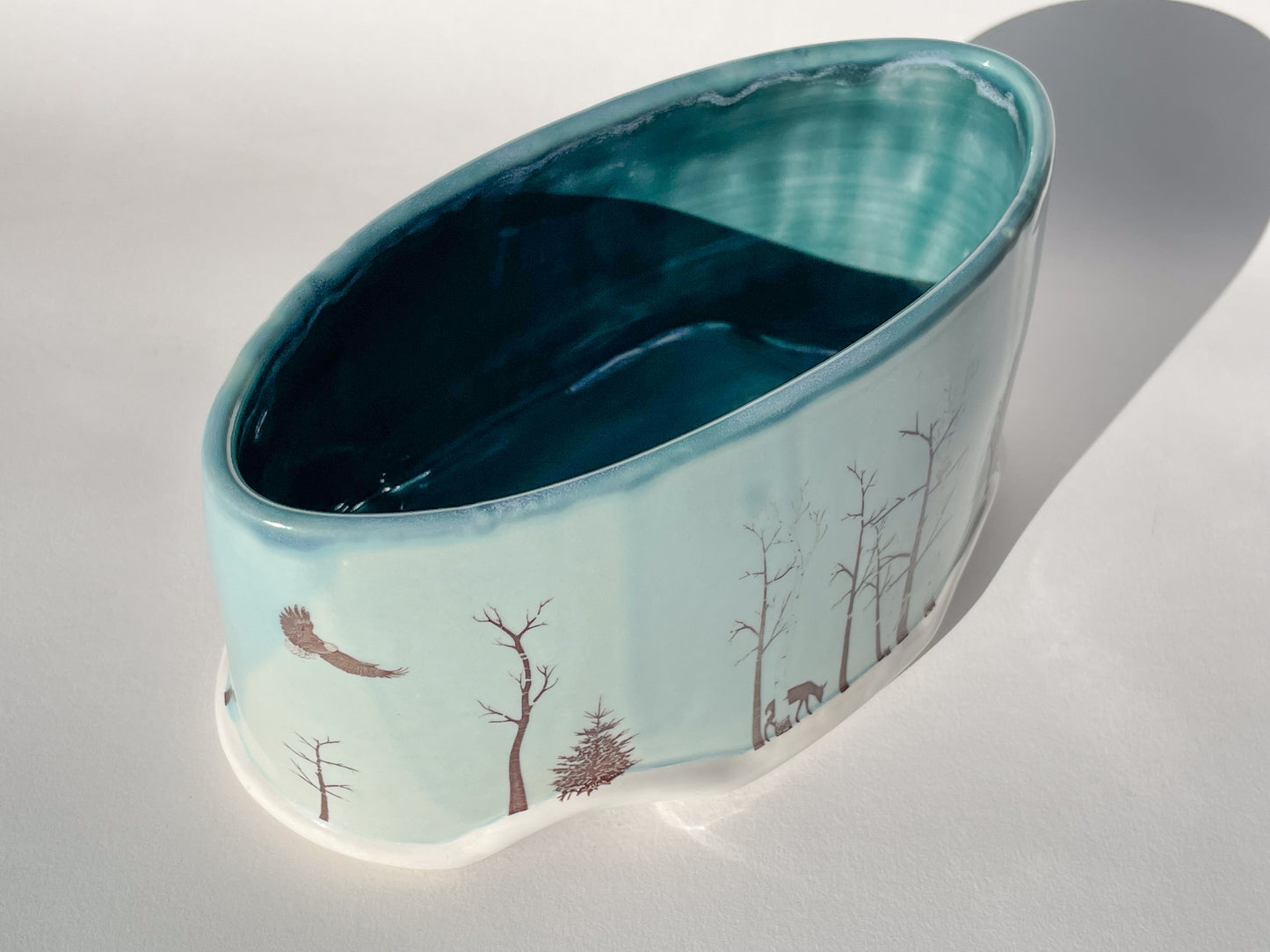 “Winter Forest” - Porcelain Centrepiece Vase [8105]