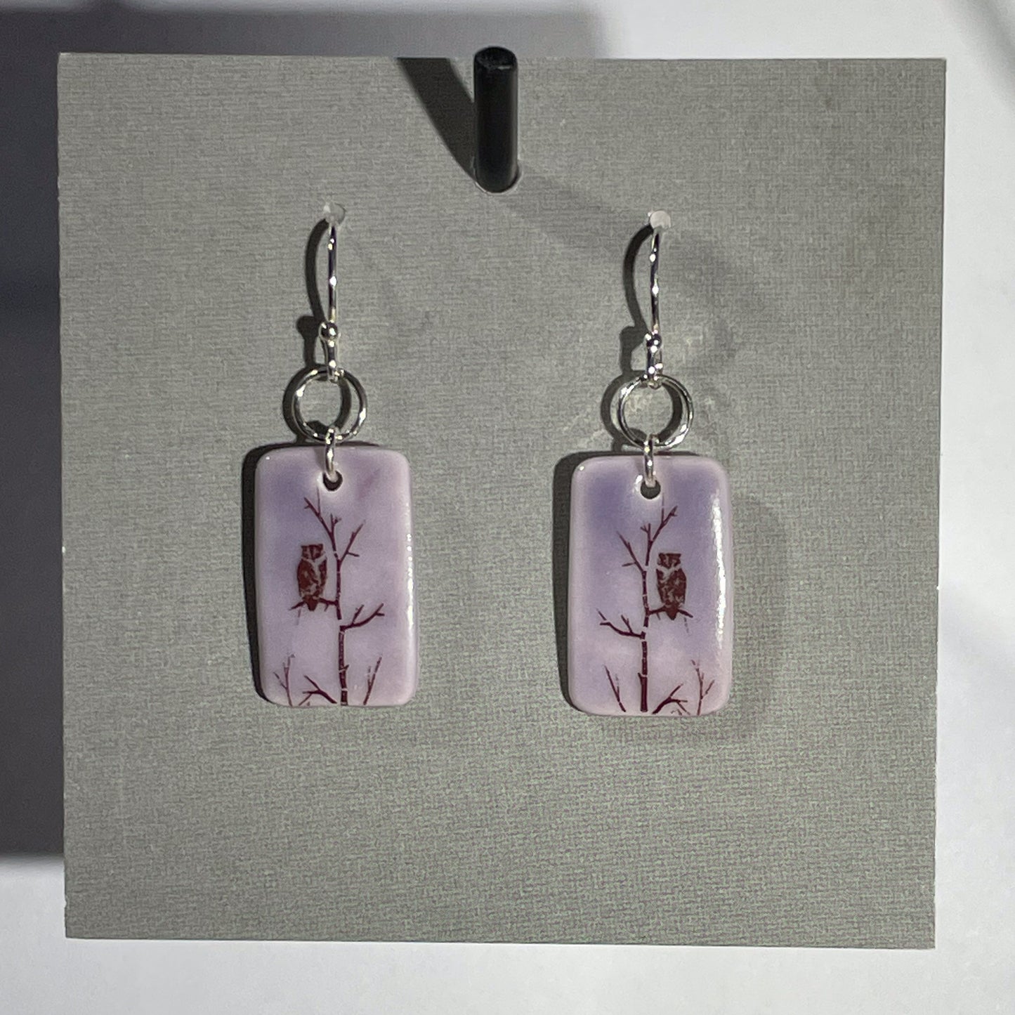 Porcelain Owl Earrings - [ST7057]