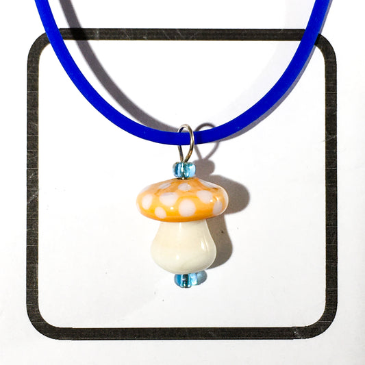 Glass Mushroom Necklace - [#2031]