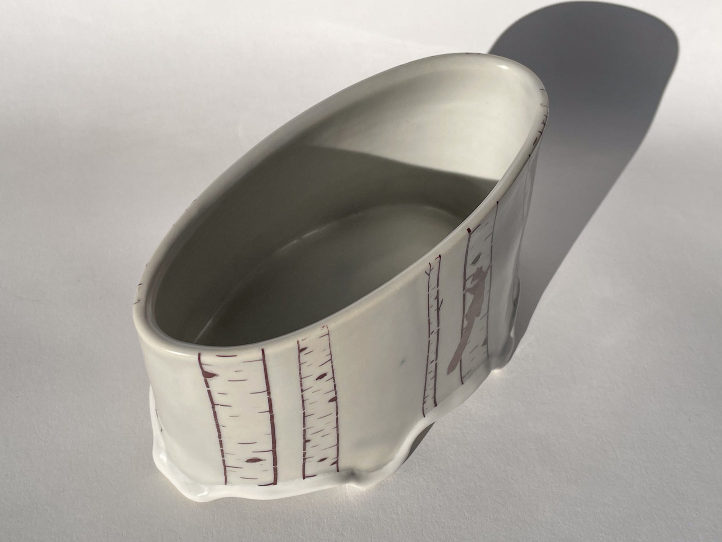 “Winter Birch” - Porcelain Centrepiece Vase [8106]