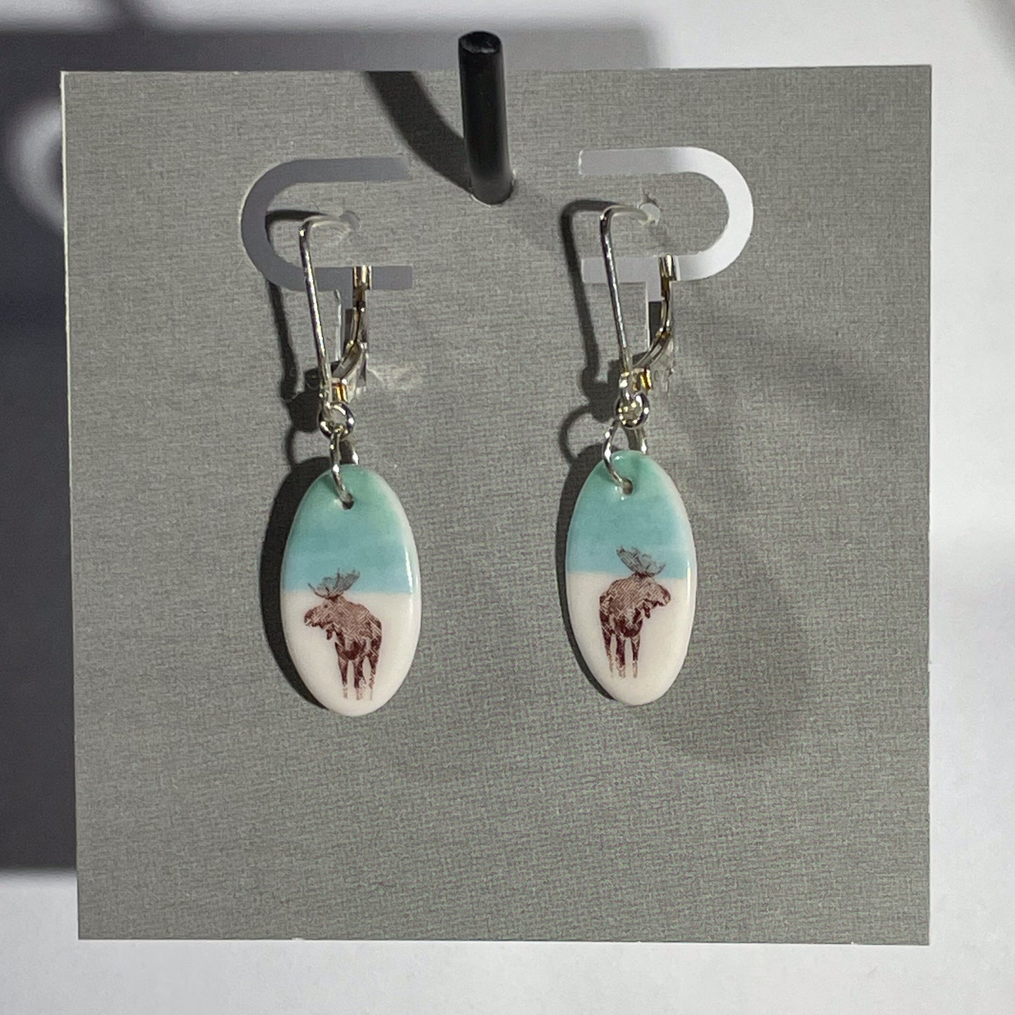 Porcelain Moose Earrings - [ST7066]
