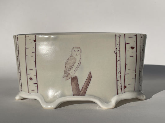 “Winter Birch” - Porcelain Centrepiece Vase [8106]