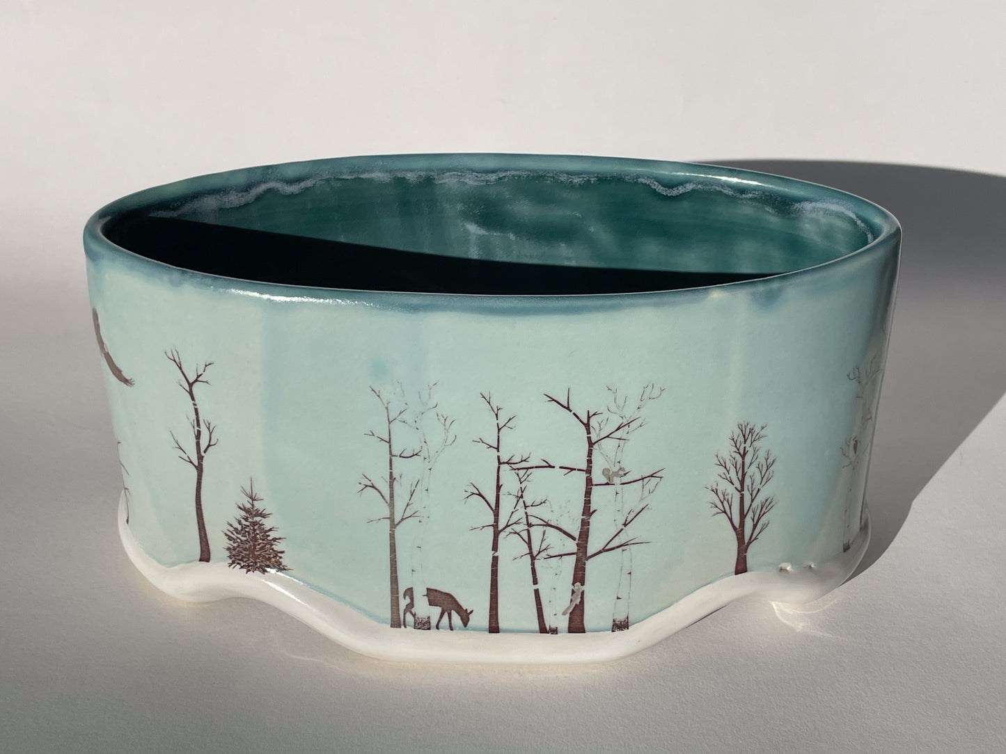 “Winter Forest” - Porcelain Centrepiece Vase [8105]