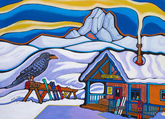 *NEW* The Summit Hut & Roger the Raven. Panorama - Archival Print