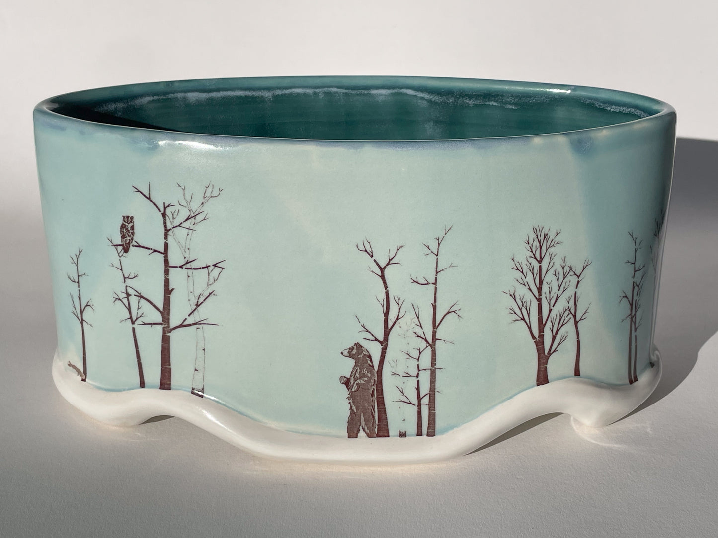 “Winter Forest” - Porcelain Centrepiece Vase [8105]