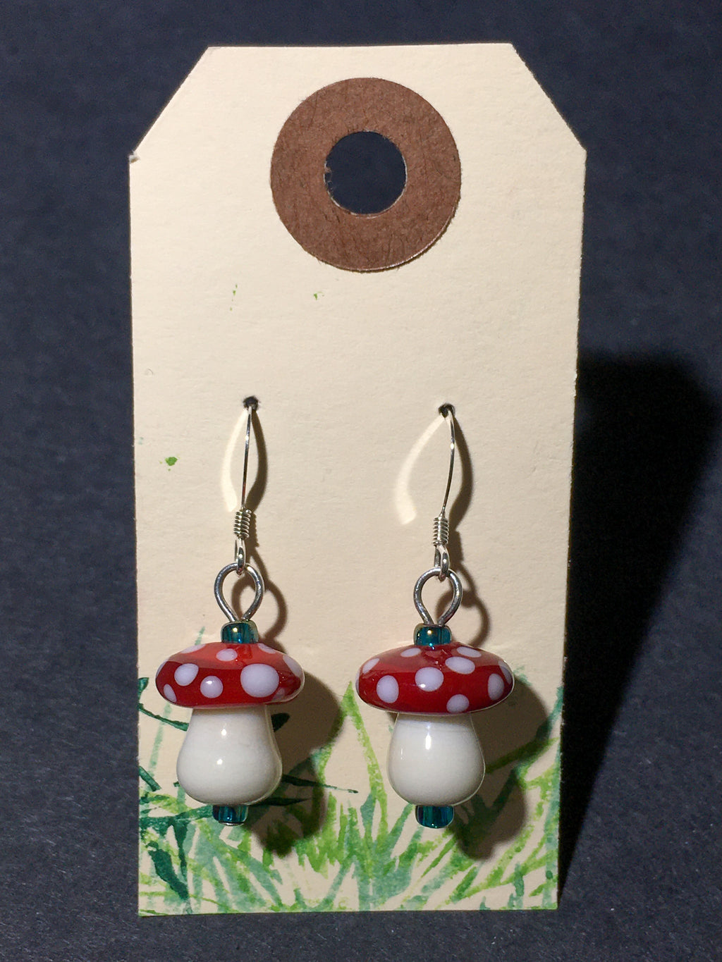Glass Mushroom Earrings - [TN8002]