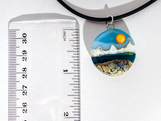 Glass Landscape Necklace - [#2536]