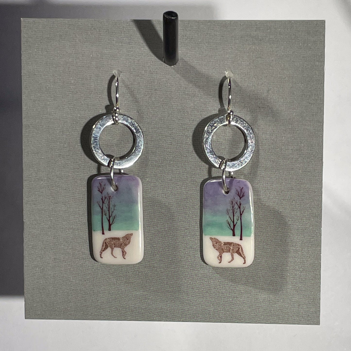 Porcelain Wolf Earrings - [ST7067]
