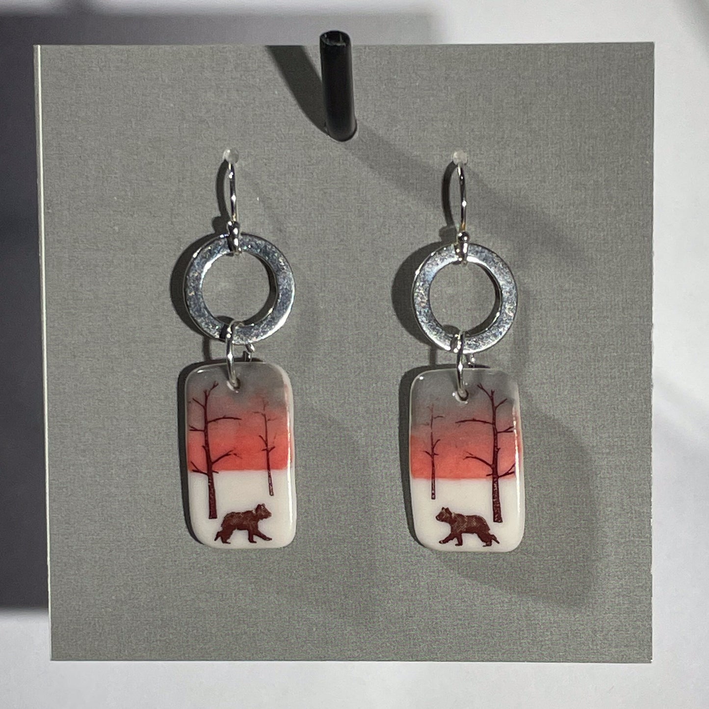 Porcelain Bear Forest Earrings - [ST7069]
