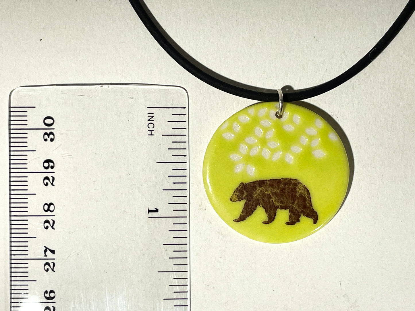 Porcelain Black Bear Necklace - [ST4030]