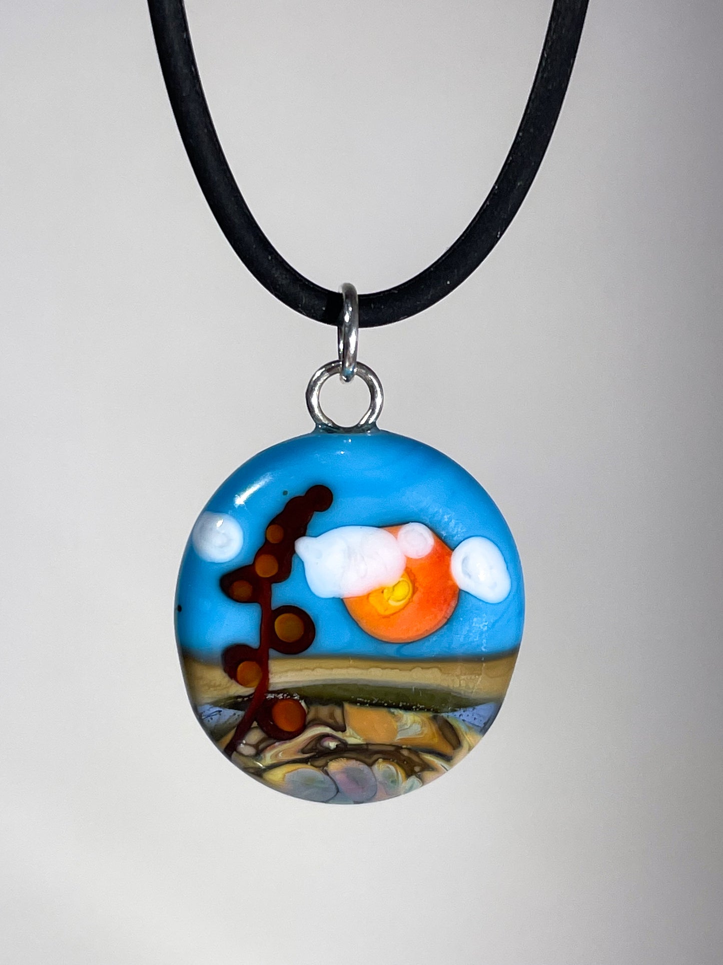Glass Landscape Necklace - [#2033]