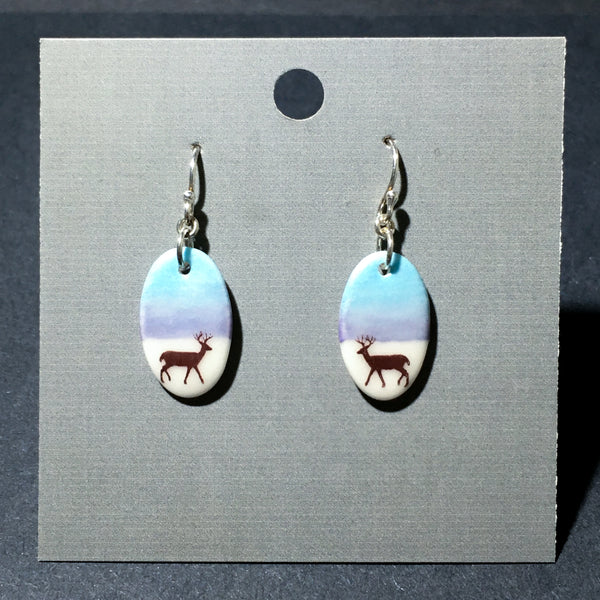 Porcelain Deer Earrings - [ST7052]