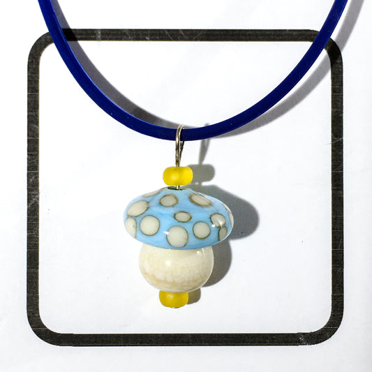 Glass Mushroom Necklace - [#2040]