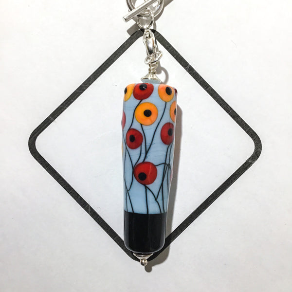 Glass Poppy Necklace - [#6004]
